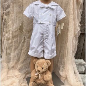 Romper-Vintage Boys Formal Romper Florence Eiseman Boys-18 months-Brand New Tags